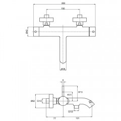 Смеситель для ванны AQUAme Siena AQM6212GM