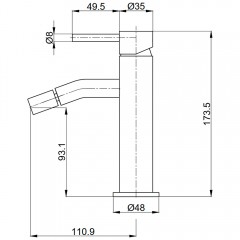 Смеситель для биде AQUAme Siena AQM6216BG