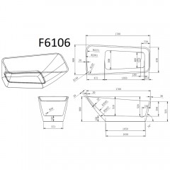 Ванна акриловая Frank F6106 white