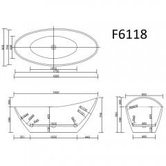 Ванна акриловая Frank F6118 white