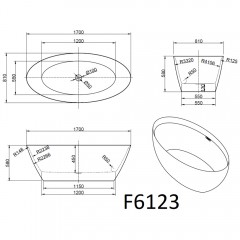 Ванна акриловая Frank F6123 white