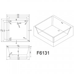 Ванна акриловая Frank F6131 white