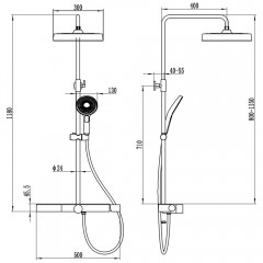 Душевая система AQUAme AQM8010B