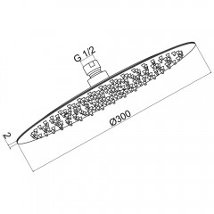 Верхний душ AQUAme AQM8605BN