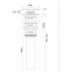 Донный клапан AQUAme AQM7002-0MW