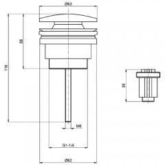 Донный клапан AQUAme AQM7003BC