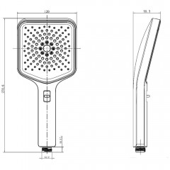 Ручной душ AQUAme AQM8502CR