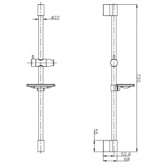 Душевая штанга AQUAme AQM8203CR