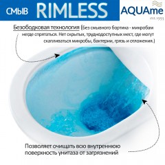 Унитаз AQUAme AQM1002+AQM1101 безободковый