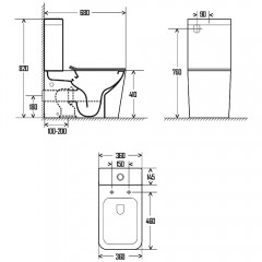 Унитаз AQUAme AQM1003+AQM1101 безободковый