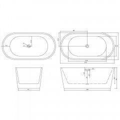 Ванна акриловая Cerutti Resia 160 CT10866