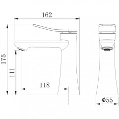 Смеситель для раковины Grossman Advans 510.K35.09.320