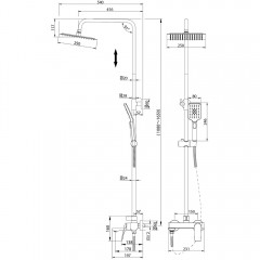 Душевая система Grossman Cosmo 500.K35.02.100