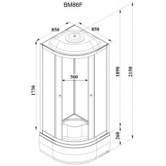 Душевая кабина Parly BM86F