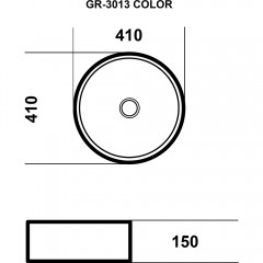 Раковина накладная Grossman GR-3013BRM