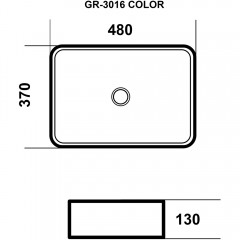 Раковина накладная Grossman GR-3016BBL