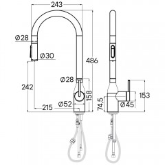 Смеситель для кухни Paulmark Universal Un213880-AN