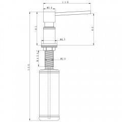 Дозатор для жидкого мыла Paulmark Kraft D003-401TB