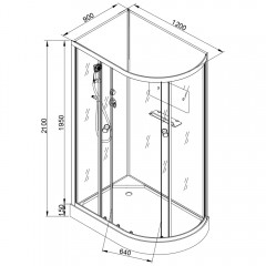 Душевая кабина AvaCan D012L