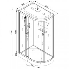 Душевая кабина AvaCan D012SLEL