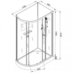 Душевая кабина AvaCan D012R