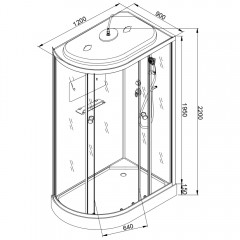 Душевая кабина AvaCan D012SREL