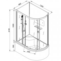 Душевая кабина AvaCan D512R