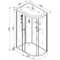 Душевая кабина AvaCan EM2012LGM