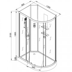 Душевая кабина AvaCan EM2012LNGM