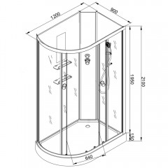 Душевая кабина AvaCan EM2012RNGM
