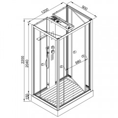 Душевая кабина AvaCan Z122MTSTEAM
