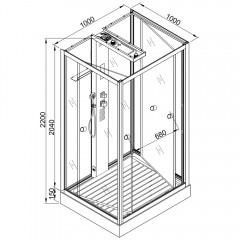 Душевая кабина AvaCan Z111MTSTEAM