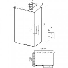 Душевое ограждение Grossman Galaxy 120.K33.01.1480.42.00