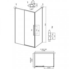 Душевое ограждение Grossman Galaxy 120.K33.01.1490.10.00