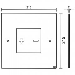 Клавиша смыва OLI PLC INO-X 03 660003 хром