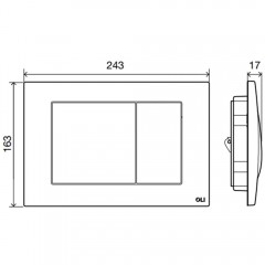 Клавиша смыва OLI Metal Dual 656004 хром