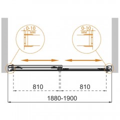 Шторка на ванну Cezares Tandem TANDEM-SOFT-VF-2-190/145-C-Cr-IV