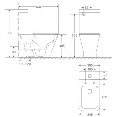 Унитаз WeltWasser Rotbach 011 GL-WT безободковый торнадо