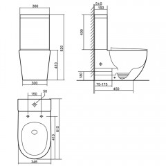 Унитаз Triton Corso CO-3806 безободковый