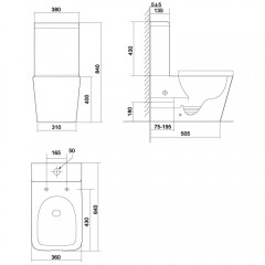 Унитаз Triton Corso TR-CO-3006 безободковый торнадо