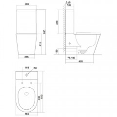 Унитаз Triton Corso TR-CO-3906 безободковый торнадо