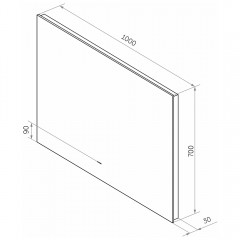 Зеркало Misty Нембус 1000x700 НЕМ-02-100/70-14