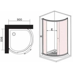 Душевой угол Sturm Oblic 900x900x1850