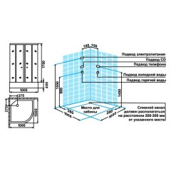 Душевая кабина Attoll TS-8203-100-1 CW