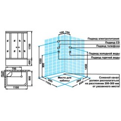 Душевая кабина Attoll A-8205-1 CWS R с баней