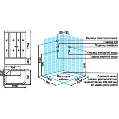 Душевая кабина Attoll A-8206-1 CWS L с баней