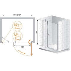 Душевая дверь Cezares Triumph TRIUMPH-D-B-11-30+70-C-Cr-L