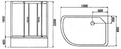 Душевая кабина AquaBoom 8424 R (правая)