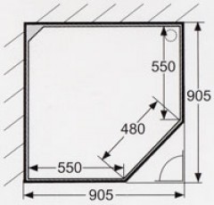 Душевая кабина IDO showerama 9-5 (7-5) Basic White90