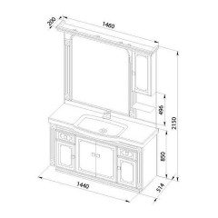 Комплект мебели Федерико 100 NEW (арт.171455)